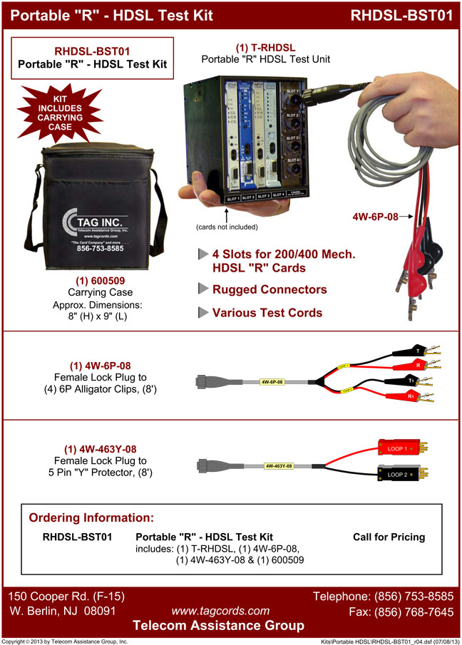 Portable "R" - HDSL Test Kit