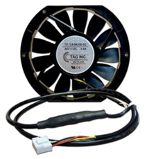 48VDC "Low Profile" Heat Exchanger Fan for Delta Cabinet Door
